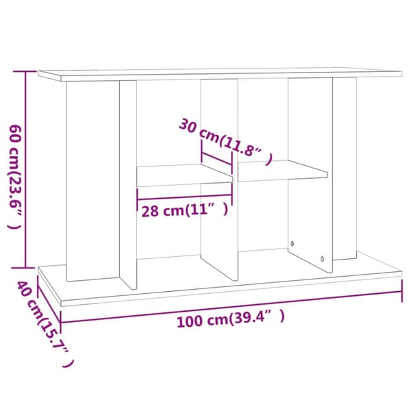 Akvaarioteline musta 100x40x60 cm tekninen puu