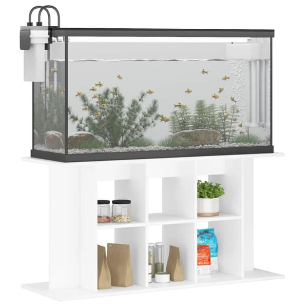 akvariebord 120x40x60 cm konstrueret træ hvid