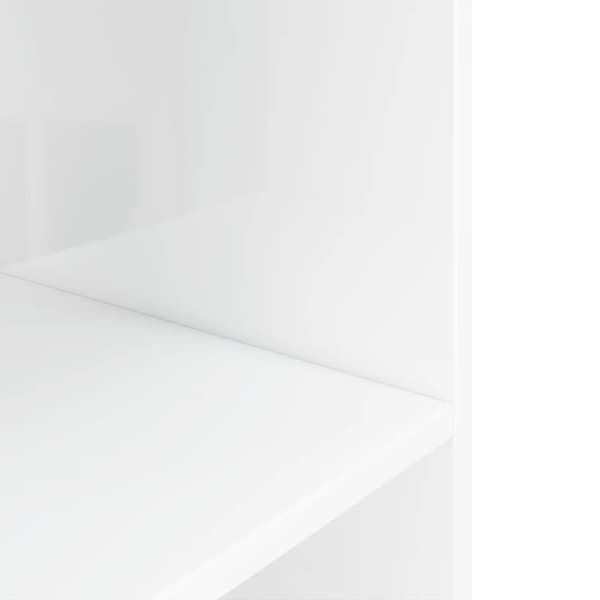 Akvaarioteline korkeakiilto valkoinen 120x40x60 cm tekninen puu
