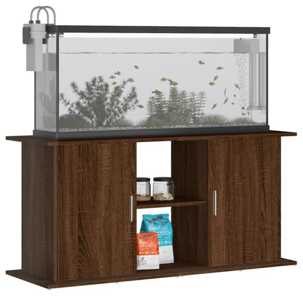 Akvaarioteline ruskea tammi 121x41x58 cm tekninen puu