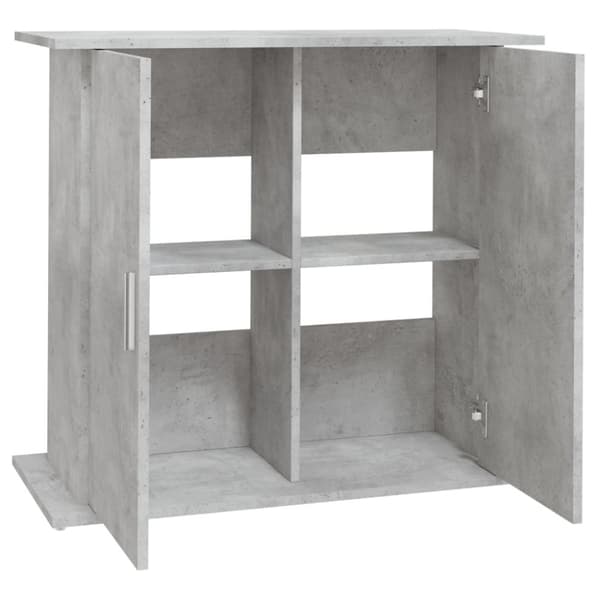 Akvaarioteline betoninharmaa 81x36x73 cm tekninen puu