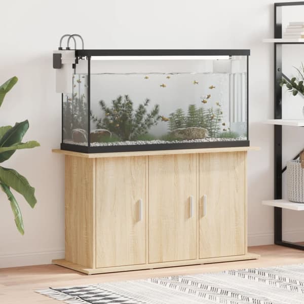 akvariebord 101x41x58 cm konstrueret træ sonoma-eg