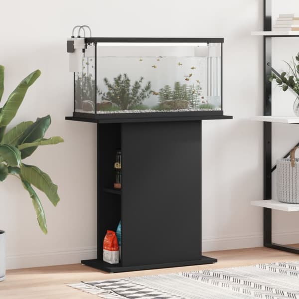 vidaXL akvariebord 75x36x72,5 cm konstrueret træ sort -  Standere til akvarium