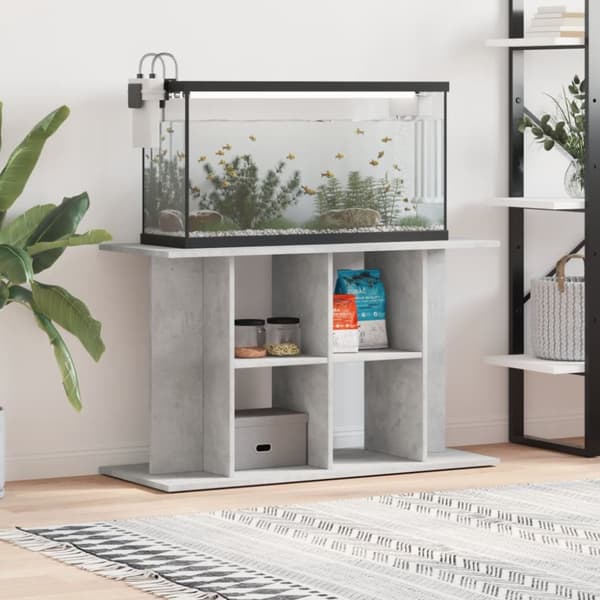vidaXL akvariebord 100x40x60 cm konstrueret træ betongrå -  Standere til akvarium