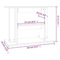 Pikkukuva 9 / 10: vidaXL Akvaarioteline harmaa Sonoma 80x35x60 cm tekninen puu -  Akvaariotelineet