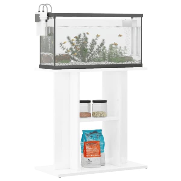 vidaXL Akvaarioteline korkeakiilto valkoinen 60x30x60 cm tekninen puu -  Akvaariotelineet
