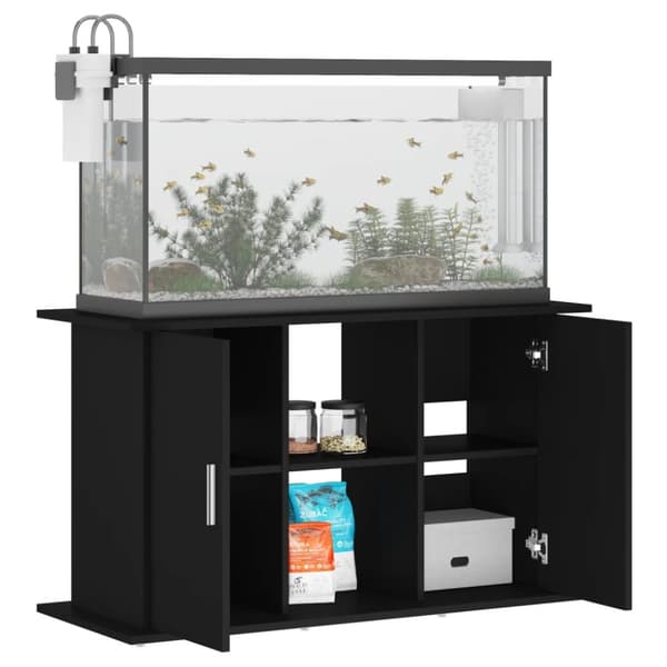 The Living Store Akvaarioteline musta 101x41x58 cm tekninen puu -  Akvaariotelineet