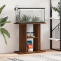 Miniatyrbillede 2 af 10: The Living Store akvariebord 60x30x60 cm konstrueret træ brun egetræsfarve -  Standere til akvarium