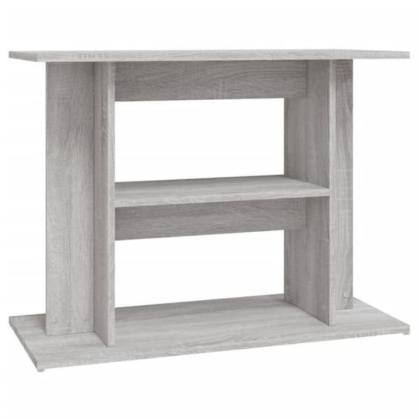 The Living Store akvariebord 80x35x60 cm konstrueret træ grå sonoma-eg -  Standere til akvarium