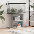 Miniatyrbillede 2 af 10: The Living Store akvariebord 80x35x60 cm konstrueret træ grå sonoma-eg -  Standere til akvarium