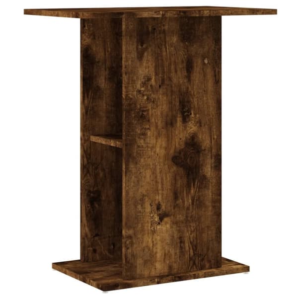 The Living Store akvariebord 60,5x36x72,5 cm konstrueret træ røget egetræsfarve -  Standere til akvarium