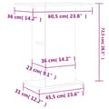 Miniatyrbillede 9 af 10: The Living Store akvariebord 60,5x36x72,5 cm konstrueret træ røget egetræsfarve -  Standere til akvarium