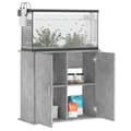 Miniatyrbillede 4 af 11: The Living Store akvariebord 81x36x73 cm konstrueret træ betongrå -  Standere til akvarium