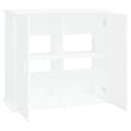 Miniatyrbillede 7 af 11: The Living Store akvariebord 81x36x73 cm konstrueret træ hvid -  Standere til akvarium