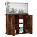 Miniatyrbillede 4 af 11: The Living Store akvariebord 81x36x73 cm konstrueret træ røget egetræsfarve -  Standere til akvarium