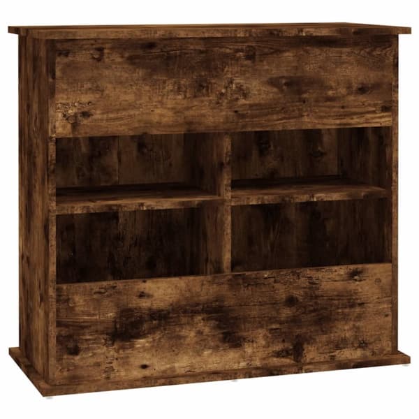 The Living Store akvariebord 81x36x73 cm konstrueret træ røget egetræsfarve -  Standere til akvarium