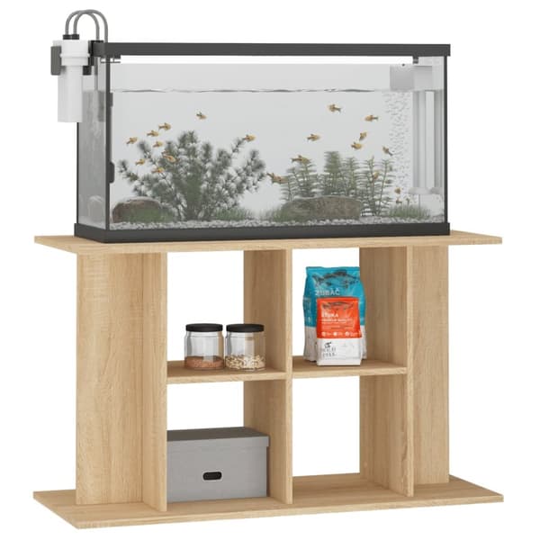 The Living Store Akvariebänk sonoma-ek 100x40x60 cm konstruerat trä -  Akvarieställ
