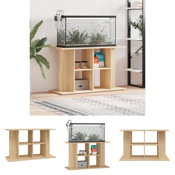 The Living Store Akvariebänk sonoma-ek 100x40x60 cm konstruerat trä -  Akvarieställ