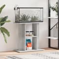 Miniatyrbillede 2 af 10: The Living Store akvariebord 60x30x60 cm konstrueret træ betongrå -  Standere til akvarium