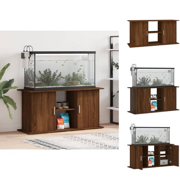 Standere til akvarium - Living akvariebord 121x41x58 cm konstrueret træ brun egetræsfarve