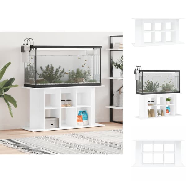 Standere til akvarium - Living akvariebord 120x40x60 cm konstrueret træ hvid