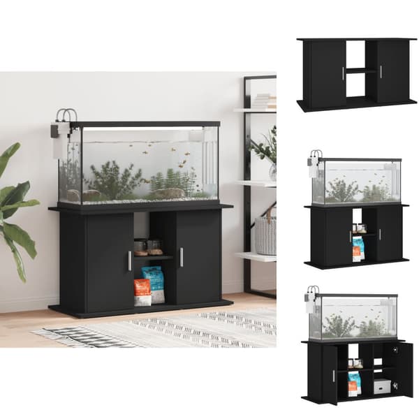 Standere til akvarium - Living akvariebord 101x41x58 cm konstrueret træ sort