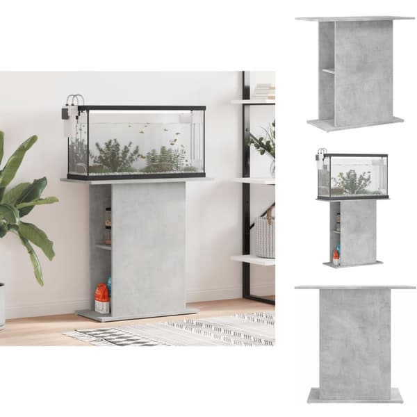 Akvaariotelineet - Living Akvaarioteline betoninharmaa 75x36x72,5 cm tekninen puu