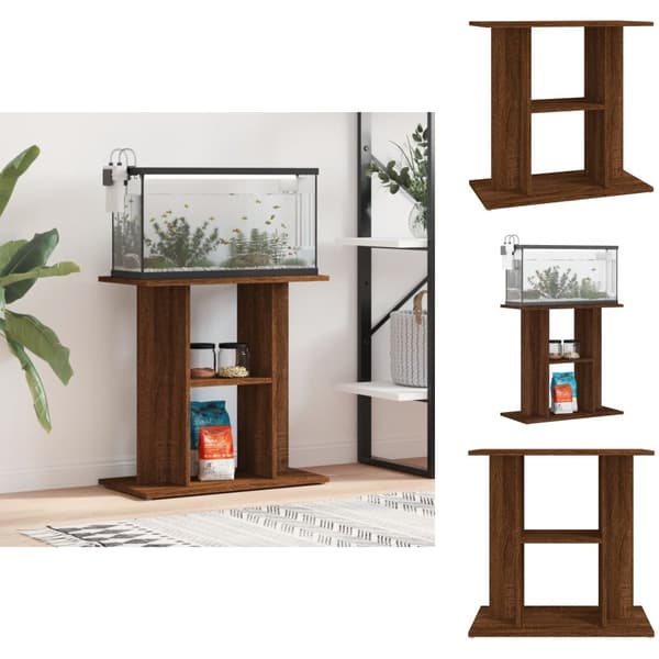 Standere til akvarium - Living akvariebord 60x30x60 cm konstrueret træ brun egetræsfarve