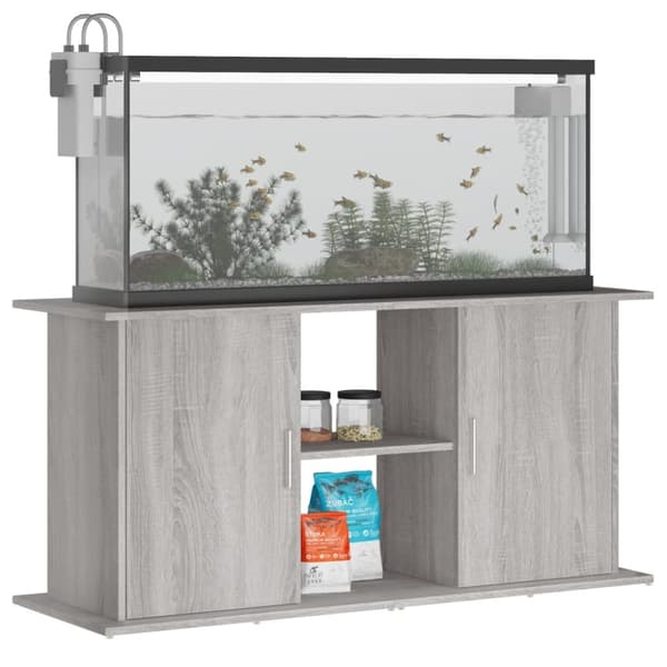 Akvaariotelineet - Living Akvaarioteline harmaa Sonoma 121x41x58 cm tekninen puu