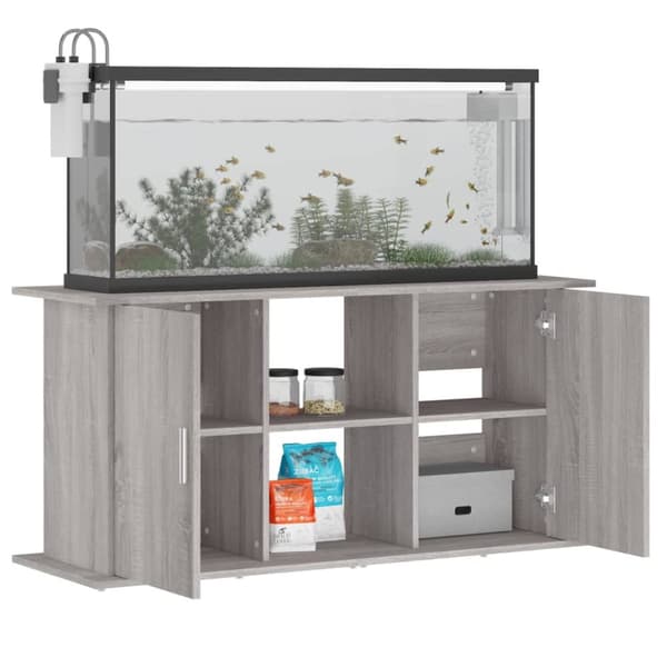 Akvaariotelineet - Living Akvaarioteline harmaa Sonoma 121x41x58 cm tekninen puu