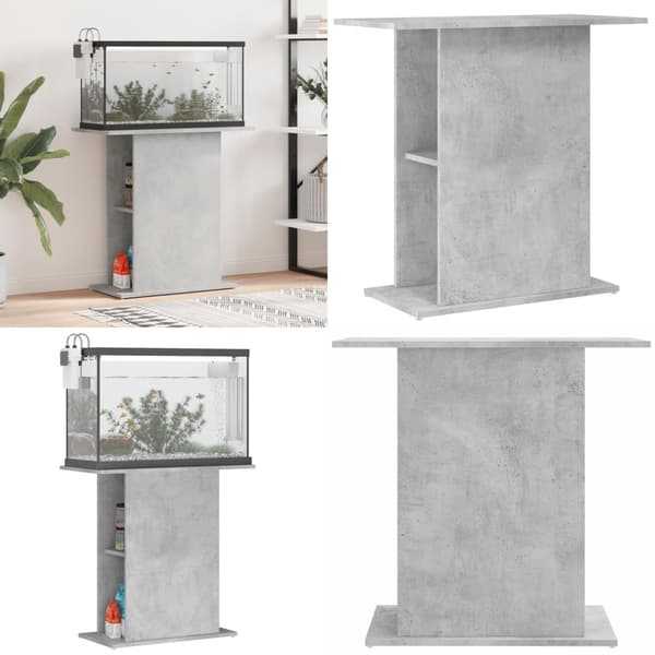 Akvariebord 75x36x72,5 cm konstrueret træ betongrå - Akvariestativ - Akvariestativer - Home & Living