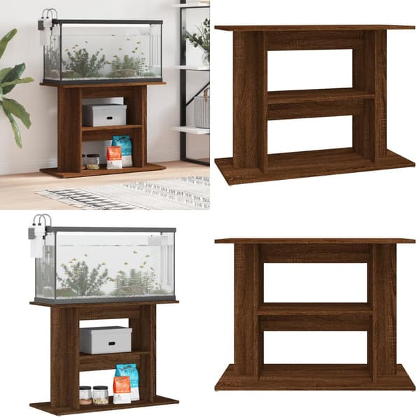 Akvariebord 80x35x60 cm konstrueret træ brun egetræsfarve - Akvariestativ - Akvariestativer - Home & Living