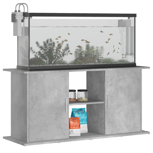 Akvariebord 121x41x58 cm konstrueret træ betongrå - Akvariestativ - Akvariestativer - Home & Living