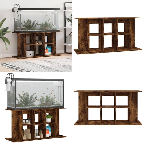 Akvariebord 120x40x60 cm konstrueret træ røget egetræsfarve - Akvariestativ - Akvariestativer - Home & Living