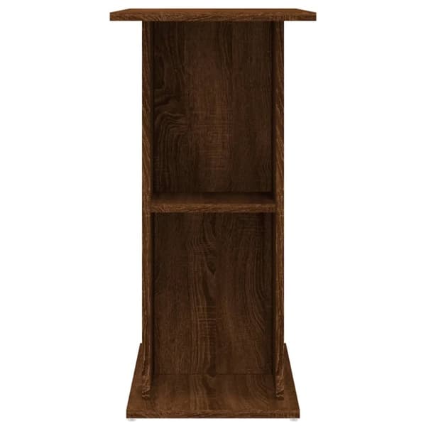 akvariebord 75x36x72,5 cm konstrueret træ brun egetræsfarve