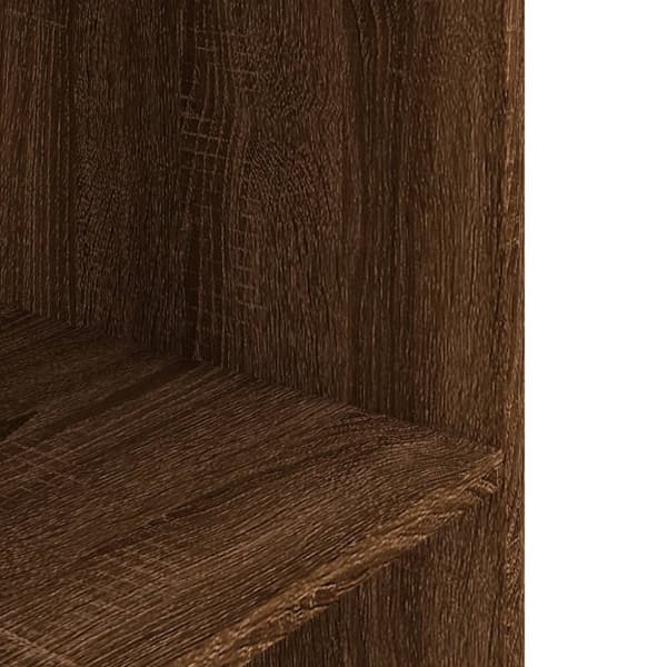 akvariebord 75x36x72,5 cm konstrueret træ brun egetræsfarve
