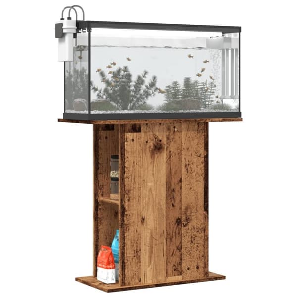 vidaXL akvariebord 36x75x72,5 cm konstrueret træ antikt træ
