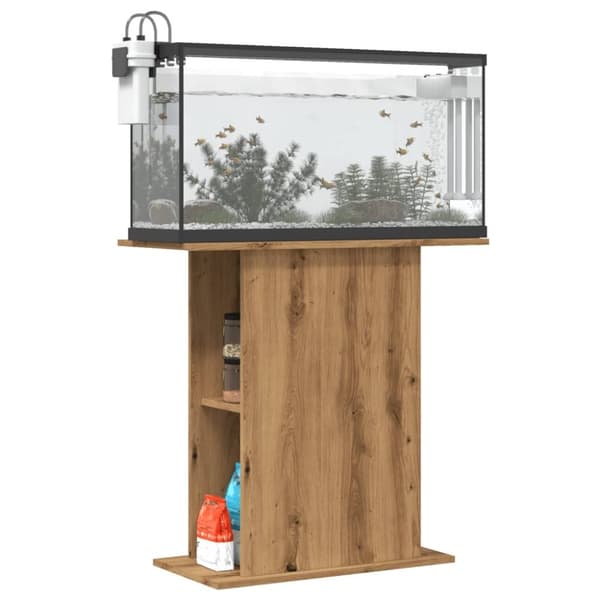 vidaXL Akvariebänk artisan ek 36x75x72,5 cm konstruerat trä
