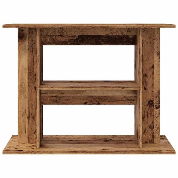 akvariebord 80x35x60 cm konstrueret træ antikt trælook