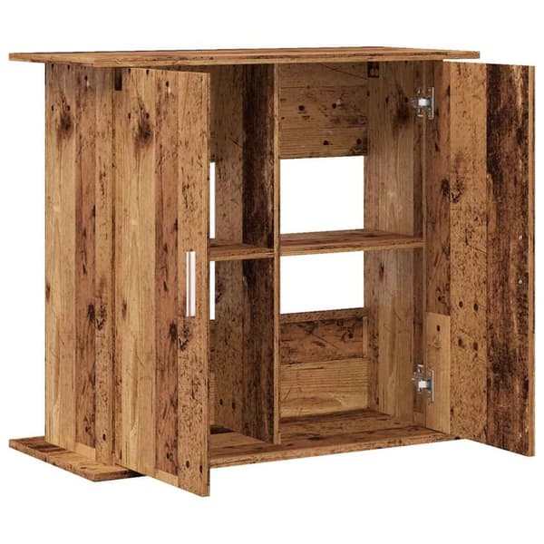 akvariebord 81x36x73 cm konstrueret træ antikt eg