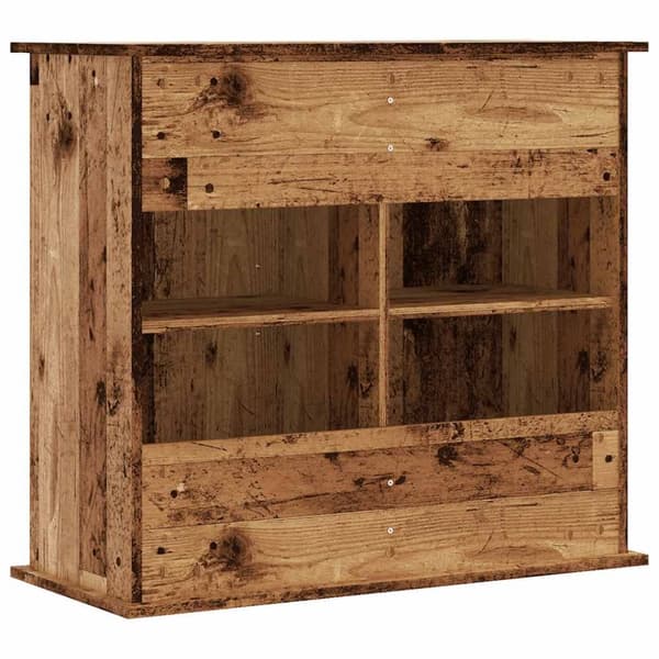 akvariebord 81x36x73 cm konstrueret træ antikt eg