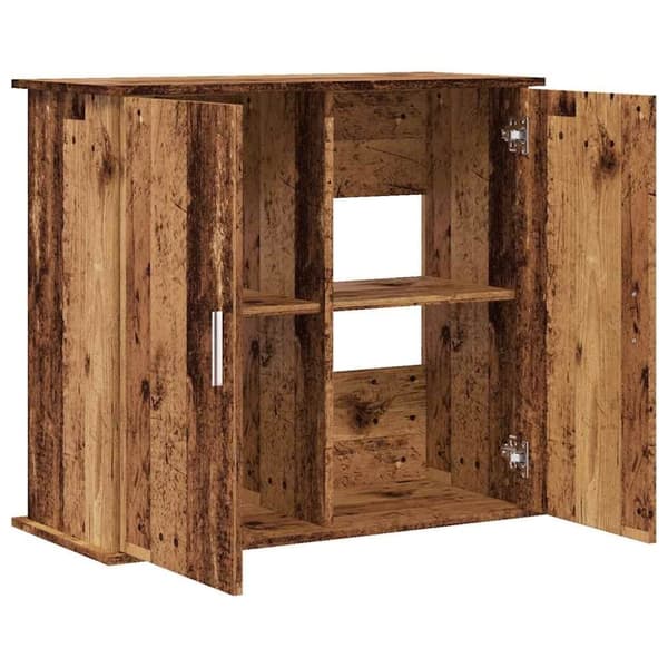 vidaXL Akvariumstativ gammelt tre 81x36x73 cm konstruert tre