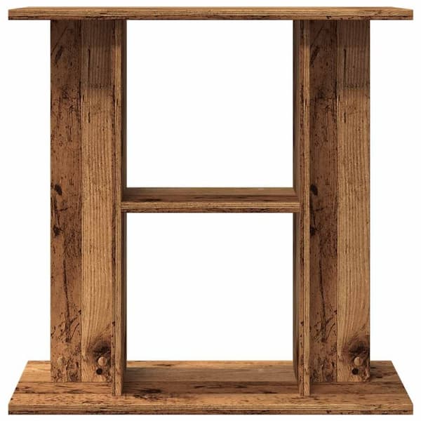 vidaXL Akvariebänk åldrat trä 60x30x60 cm konstruerat trä