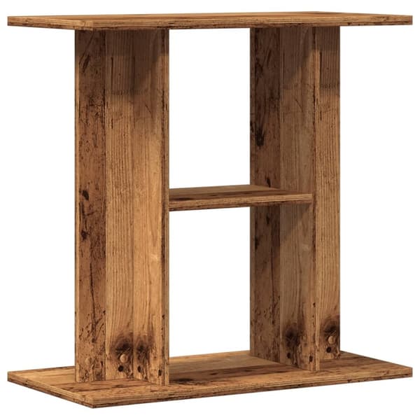 vidaXL Akvariebänk åldrat trä 60x30x60 cm konstruerat trä