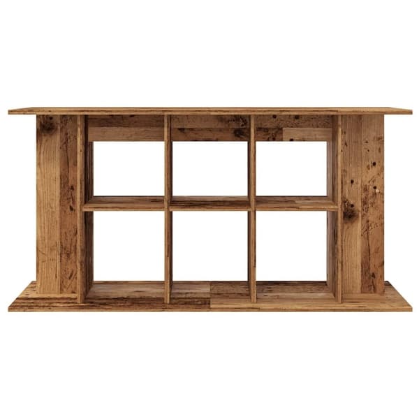 vidaXL Akvariebänk åldrat trä 120x40x60 cm konstruerat trä