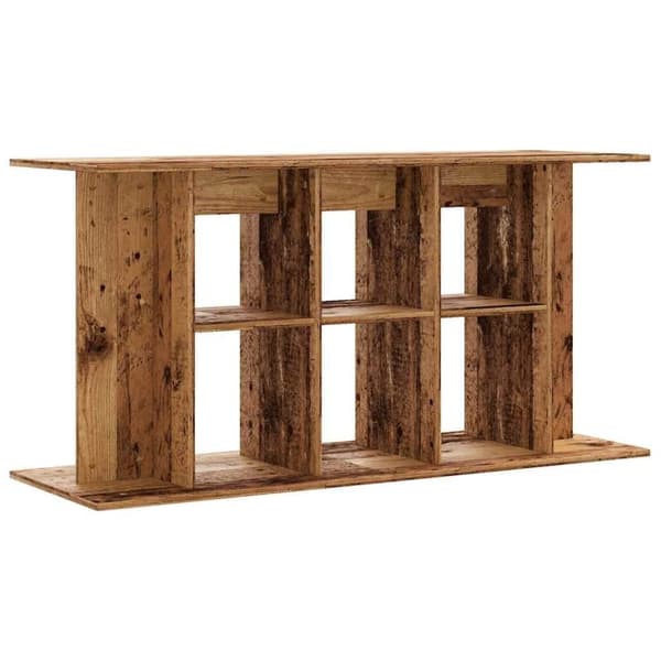 vidaXL Akvariebänk åldrat trä 120x40x60 cm konstruerat trä
