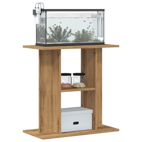 vidaXL Akvaarioteline artesaani tammi 60x30x60 cm tekninen puu