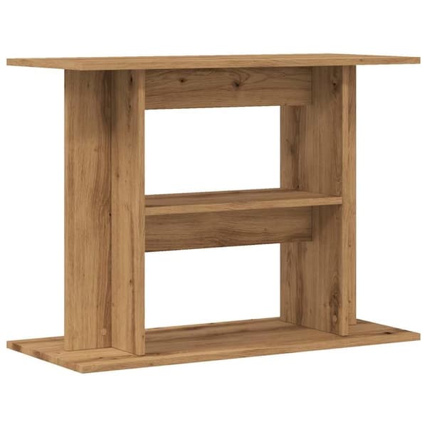vidaXL Akvariebänk artisan ek 80x35x60 cm konstruerat trä
