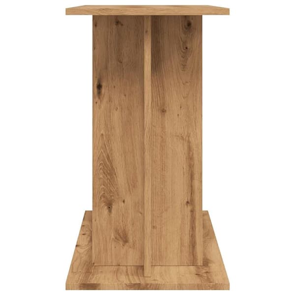vidaXL Akvariebänk artisan ek 80x35x60 cm konstruerat trä