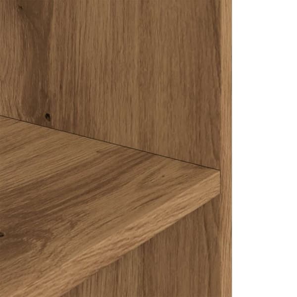 vidaXL Akvariebänk artisan ek 80x35x60 cm konstruerat trä